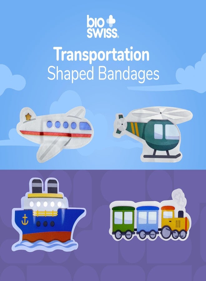 BioSwiss Bandages, Transportation Shaped Self Adhesive Bandage Set, Latex Free, Sterile Wound Care, 24 Count - Image 3